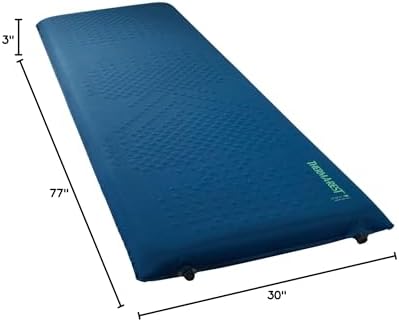 Therm-a-Rest LuxuryMap Self-Inflating Foam Camping Sleeping Pad, X-Large - 30-77 Inches, Poseidon Blue