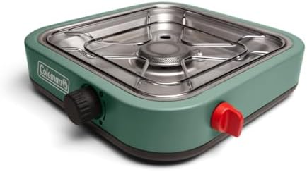 Coleman Cascade 18 1-Burner Camping Stove, Portable Cooktop with 8000 BTUs & Matchless Lighting, Fits 12-Inch Pan, Great for Outdoor Cooking, Camping, Tailgating, Grilling, BBQs, & More