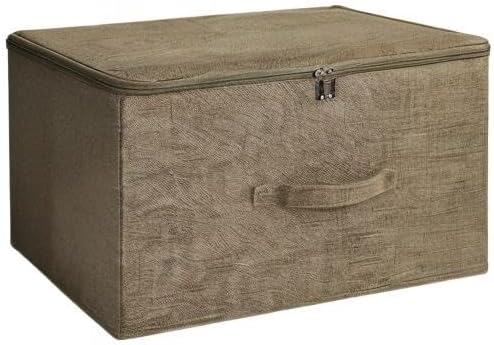 ANMINY 2PCS Storage Bins with Zipper Lids 36 Qt Lidded Fabric Storage Boxes