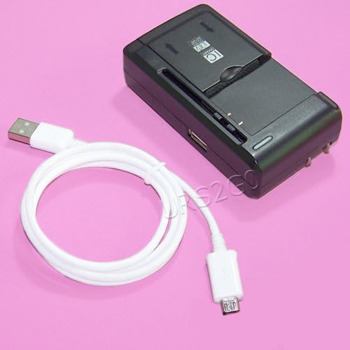 100% New Universal Travel Portable Desktop Wall Battery Charger Micro USB Data Charging Cable Cord Wire Compatible with Samsung Galaxy J7 (2017) SM-J727A AT&T