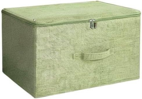 ANMINY 3PCS Storage Bins with Zipper Lids 36 Qt Lidded Fabric Storage Boxes