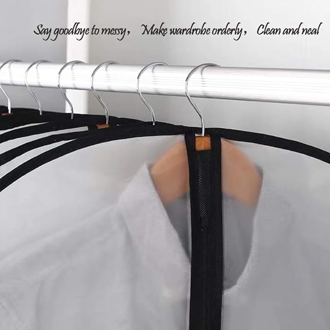 Garment Bags for Hanging Clothes 12 PCS Transparent Dress Bag for Traveling