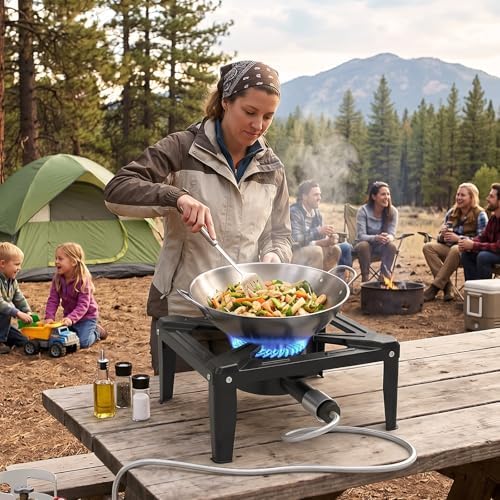 BESTFIRE Single Burner Propane Gas Stove 13000 BTU Portable Outdoor Cooker