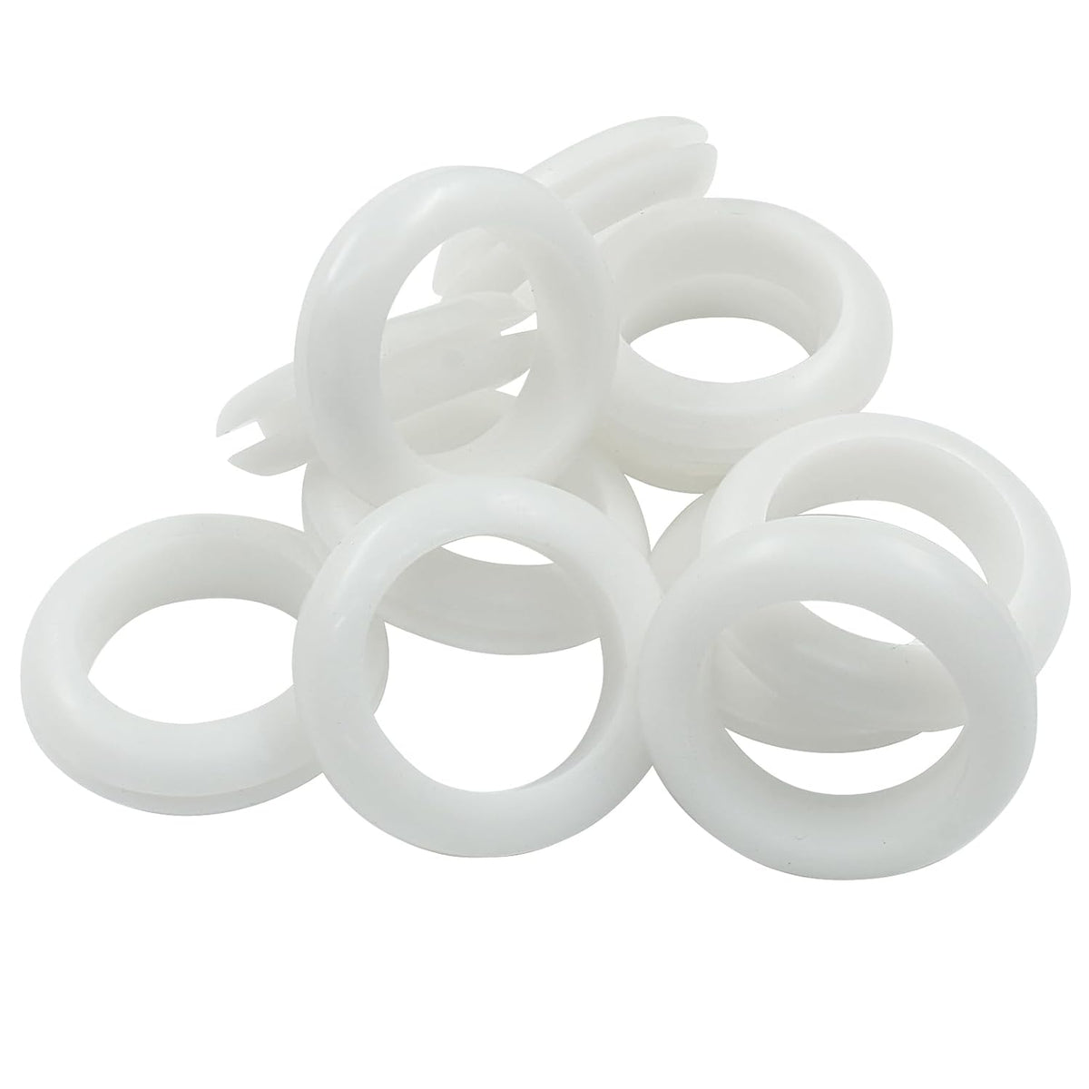 12 Pcs Rubber Grommets, 0.98" Inside Diameter 1" Drill Hole Rubber Wire Grommets O Ring Grommets for Wire, Firewall, Cables, Plugs (White)