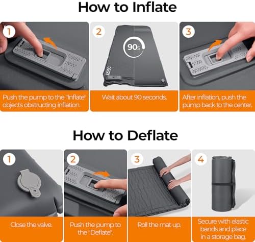 OGERY Self Inflating Sleeping Pad with Electric Pump, Memory Foam
