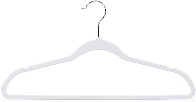 Quality Hangers 50 Pack Non-Velvet Plastic Hangers