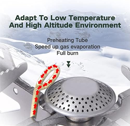 BRS-32 Portable Camping Stove, Foldable, Adjustable Control, and Carrying Case Included - Experience Hassle-Free Outdoor Cooking