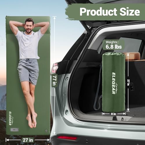 Elegear Self Inflating Sleeping Pad with Electric Pump Memory Foam 3.15"