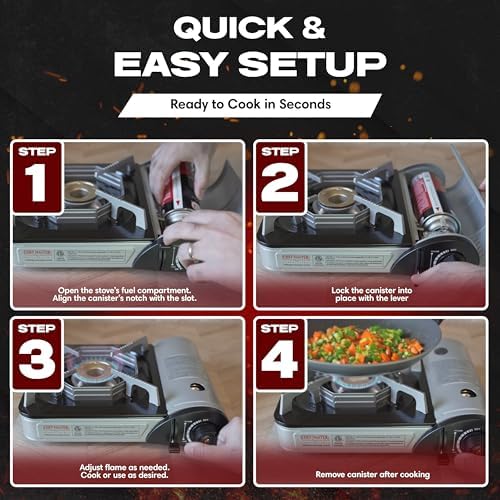 Chef Master Butane Fuel Canister, Camp Stove & Torch Refill, 8 oz, 24-Pack
