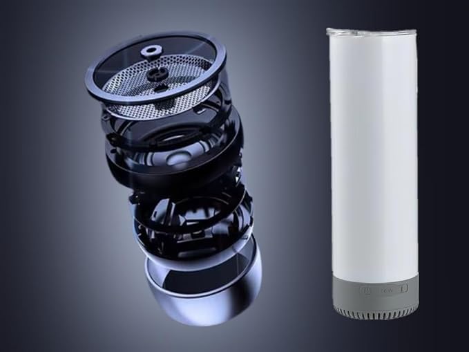 5Pack 20 oz Buletooth Sublimation Printed Speaker Tumbler Straight Skinny Double Wall With Lid (5colors 5pcs)