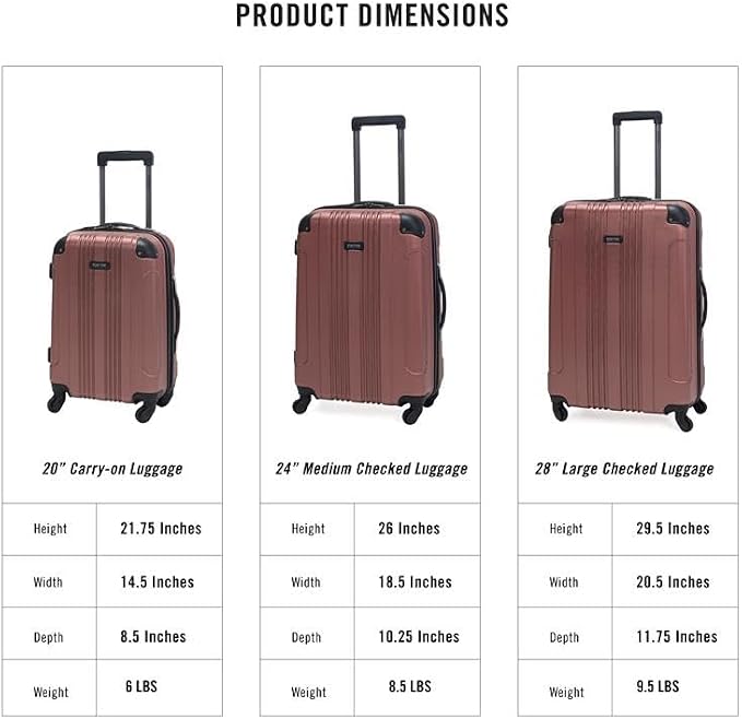 Kenneth Cole REACTION Out of Bounds Lightweight Hardshell 4-Wheel Spinner
