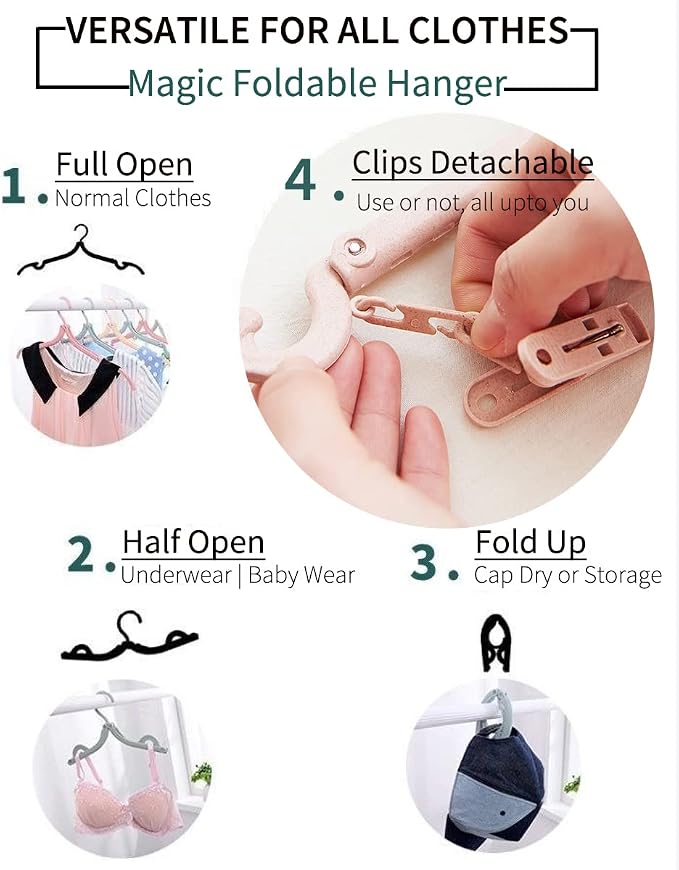 12-Piece Foldable Travel Hangers