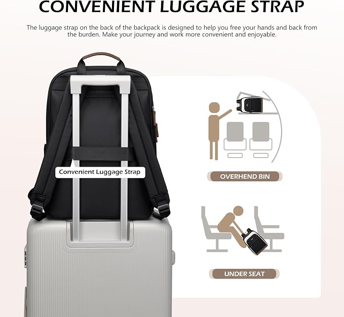 Laptop Backpack for Women Travel Carry On Bag Weekender Business Multilayer