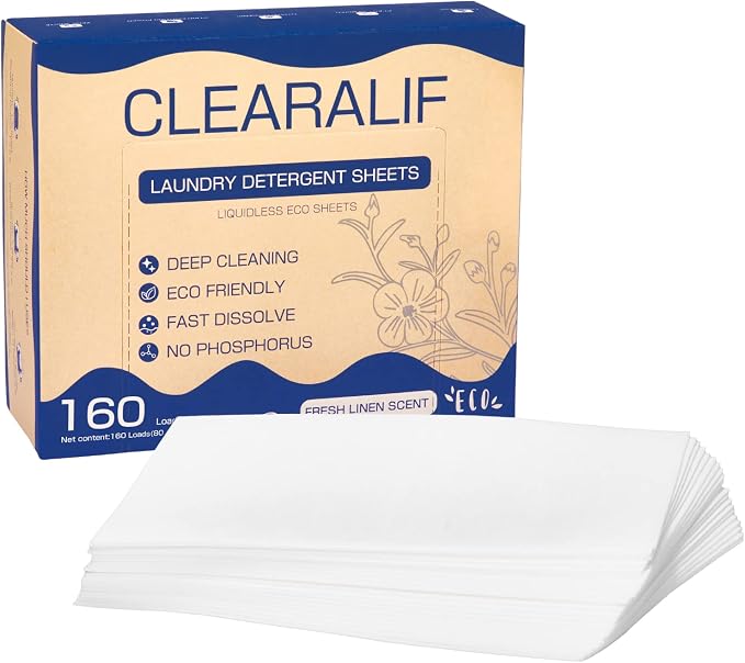 Laundry Detergent Sheets Up to 320 Loads, Fresh Linen