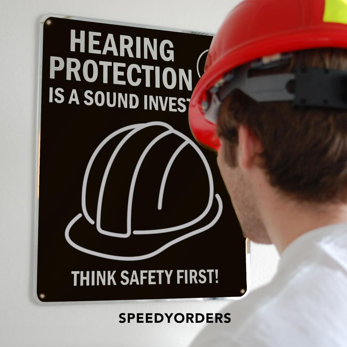 Custom Outdoor Metal & Aluminum Signs, Personalized Business Safety Signs, Waterproof White Aluminum (Black, 24x18 In)
