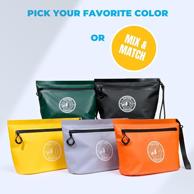 Tactiko Heavy-Duty Splash Water Resistant Zipper Pouches - 3L Hold-All