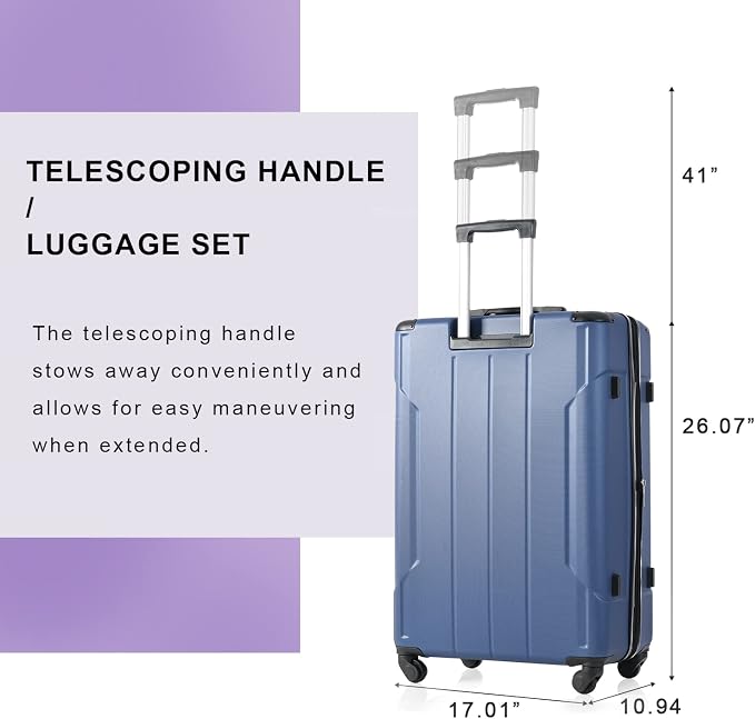 Merax 28 Inch Checked-Large Luggage