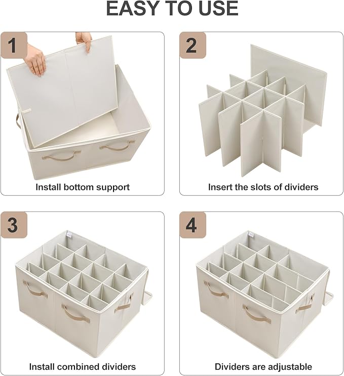 Shoe Organizer for Closet 2 Pack, Foldable Shoe Box