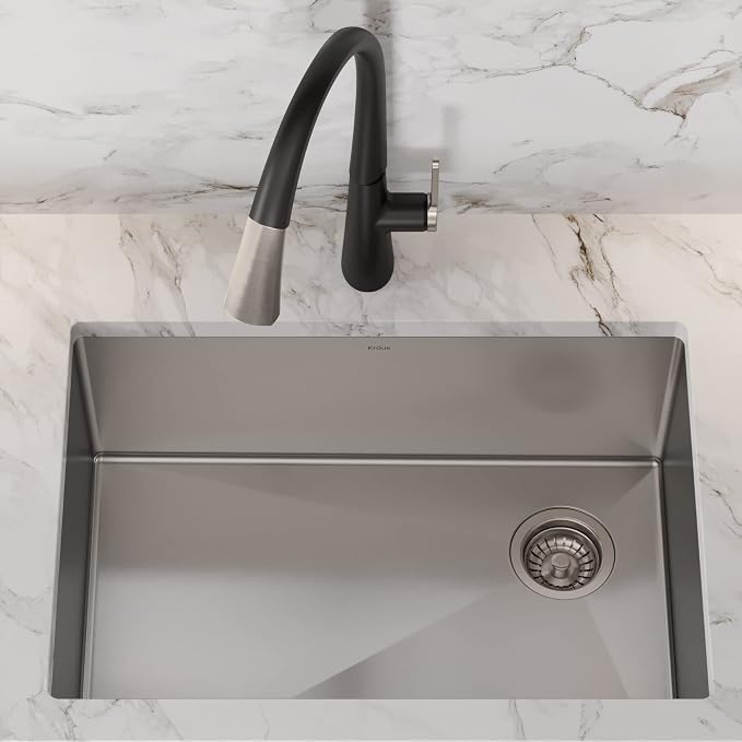 Kraus KHU111-25 Standart PRO 16 Gauge Undermount Single Bowl Stainless Steel