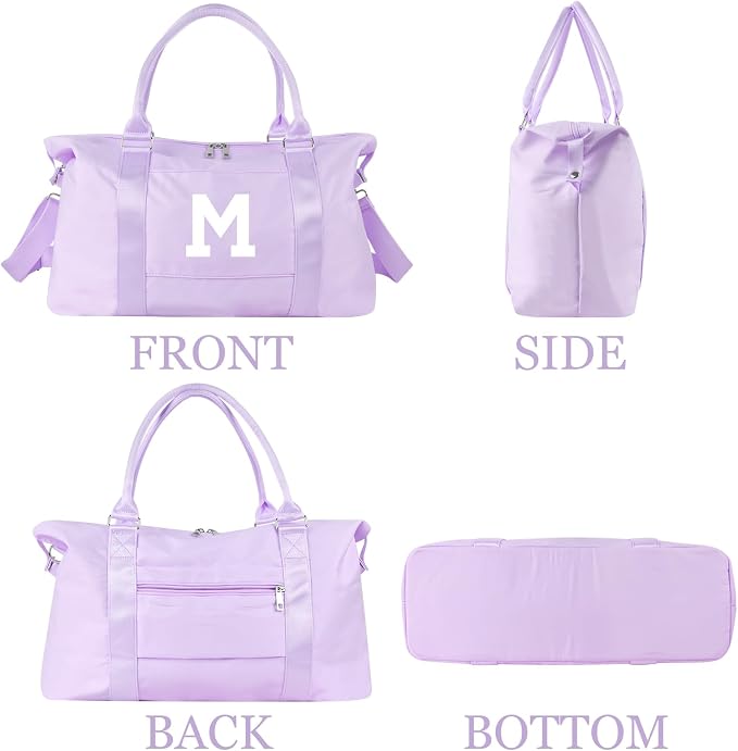 Daughter Niece Gifts for Teen Girl Kids, Initial Travel Duffel Bag Sports Gym