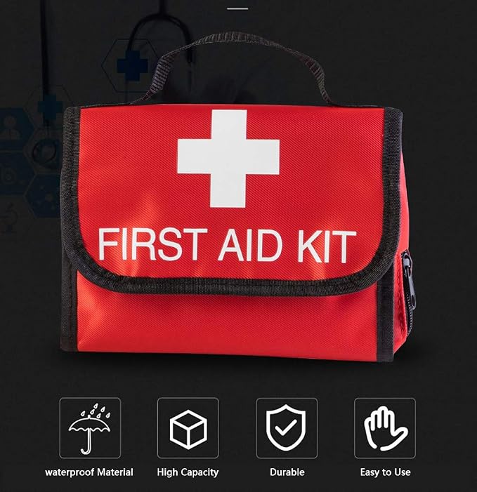 Aoutacc Nylon First Aid Empty Kit, Compact and Lightweight First Aid Bag