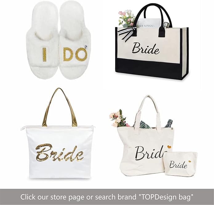 TOPDesign Canvas Tote Bag, Bridal Shower Gifts