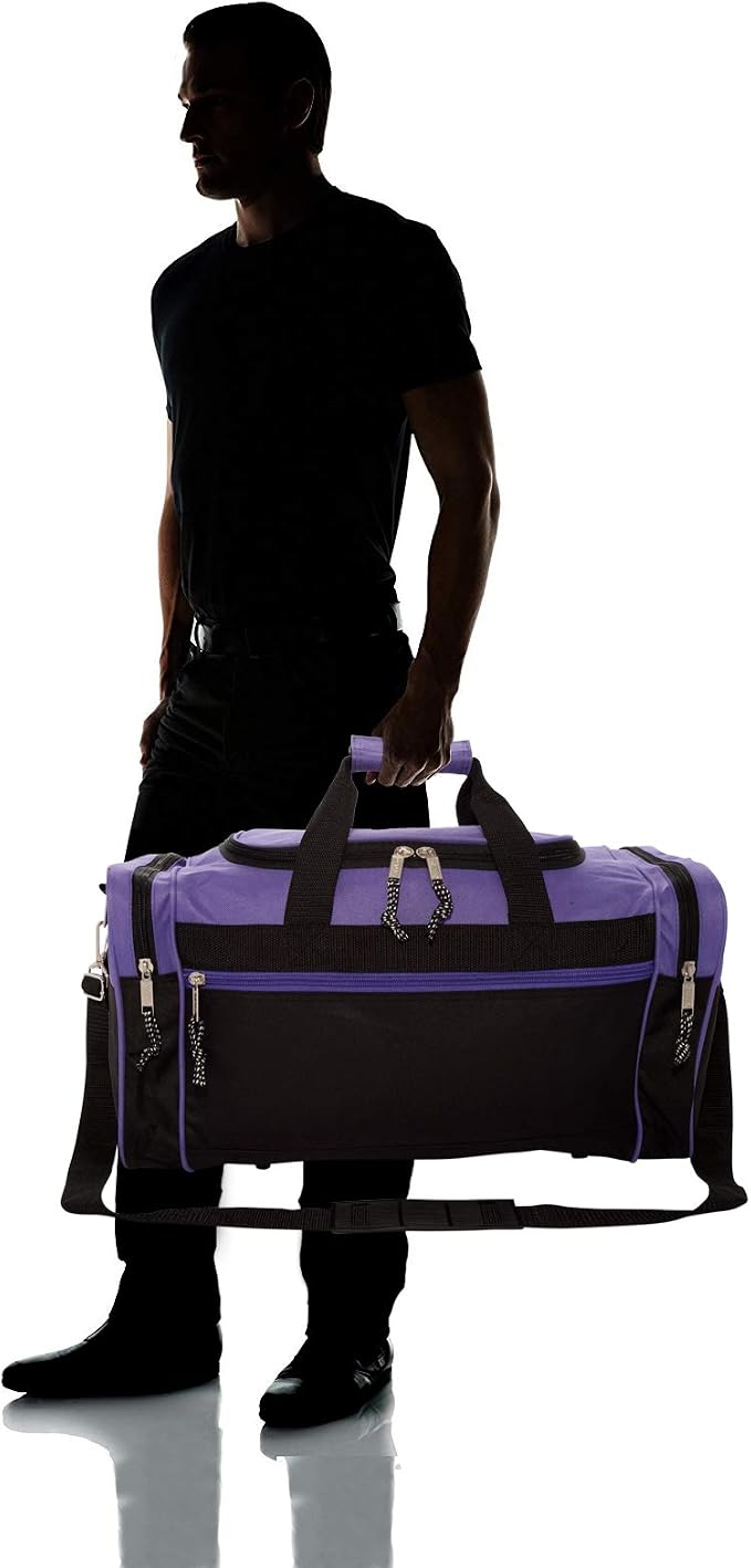 DALIX 21" Blank Sports Duffle Bag Gym Bag Travel Duffel