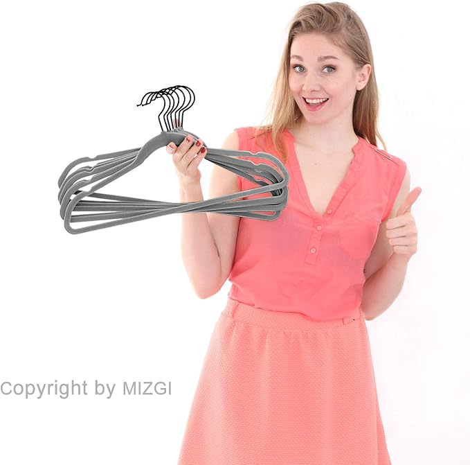 MIZGI Premium Velvet Hangers Heavy Duty