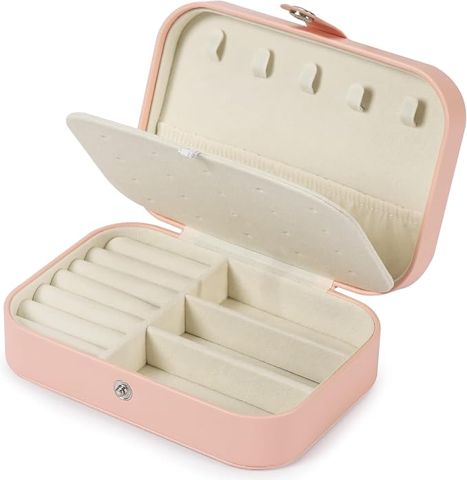 Travel Jewelry Box, PU leather Small Jewelry Organizer