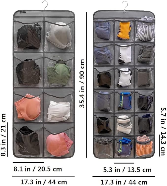 Dual-Sided Hanging Closet Organizer