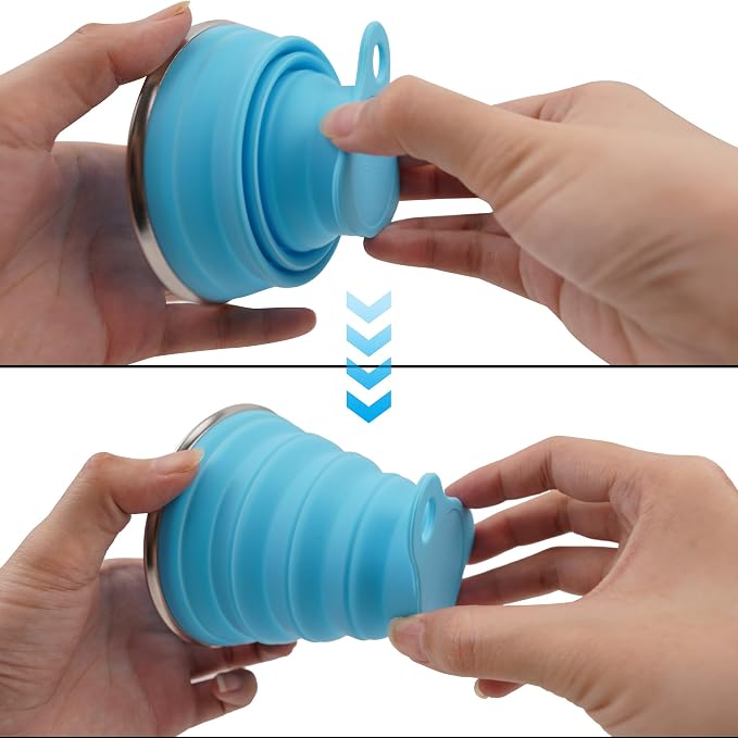 2 Pack Collapsible Silicone Travel Cups