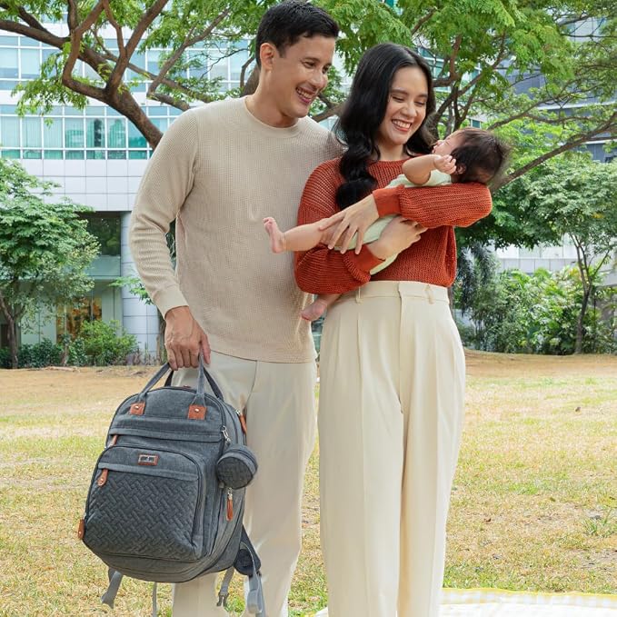 BabbleRoo Extra Large Diaper Bag Backpack, Expandable Baby Bag