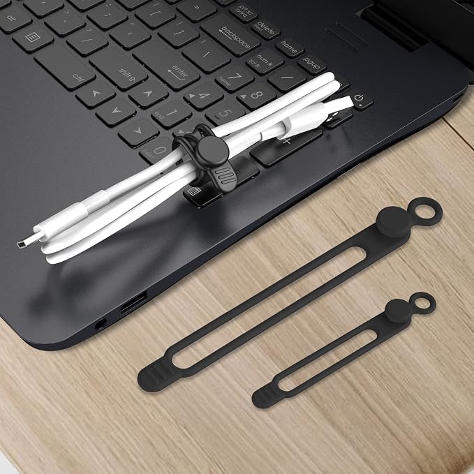 Nearockle Silicone Cable Ties Cord Organizer