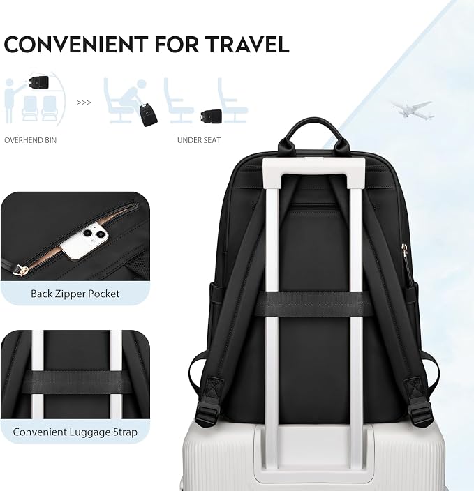 Hiking Travel Backpack for Women Casual Business Weekender Multilayer Laptop Bag