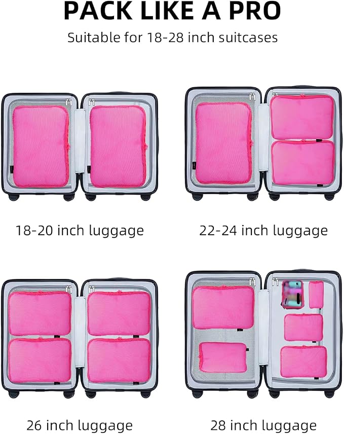 6 Set Compression Packing Cubes