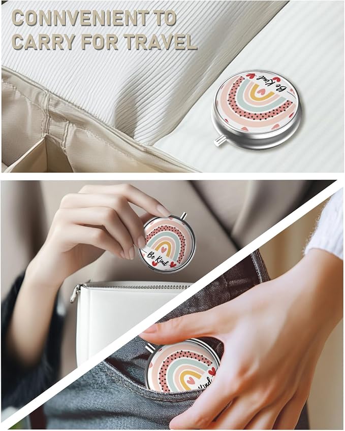 Pill Box, 3 Compartment Portable Travel Medicine Box