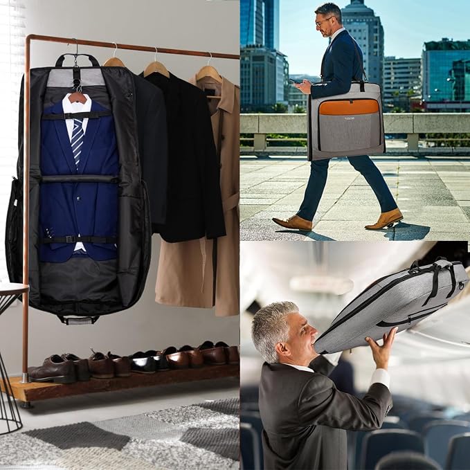 Garment Bag Travel Suit Bag for Men Large 40-Inch Carry on Garment Bag Up to 3