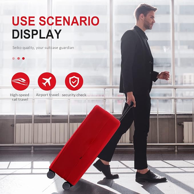 Travel Luggage Cover Suitcase Protector Scratch-Resistant Fit 19-31 Inch