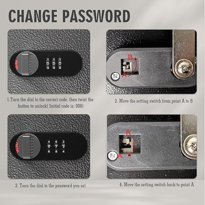 WeHere 48 Key Lock Box with Dual Lock, Combination & Key Unlock, Key Cabinet