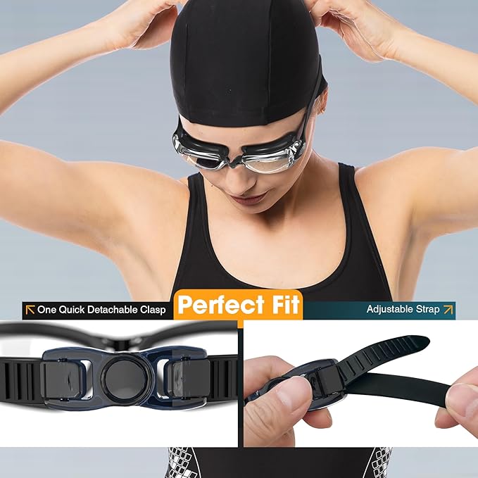 Braylin Swim Goggles, 2-Pack Swimming Goggles, Anti Fog, No Leaking For Adult Women Men Youth