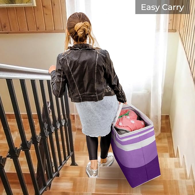 HomeHacks 2 Pack Large Laundry Baskets, Waterproof, Freestanding Laundry Hampers