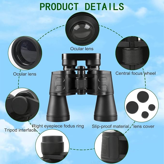 20X50 Binoculars for Adults High Powered- Large View