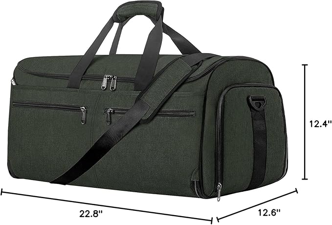 Bukere Garment Bags for Travel, Large Convertible Garment Duffel Bag for Men