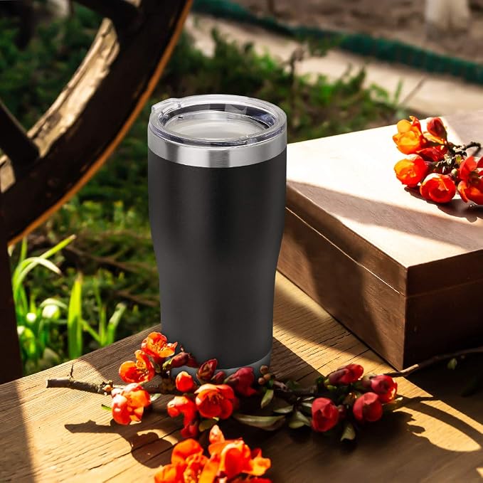 DOMICARE 20oz Tumbler with Lid Stainless Steel Tumblers Bulk, Double Wall