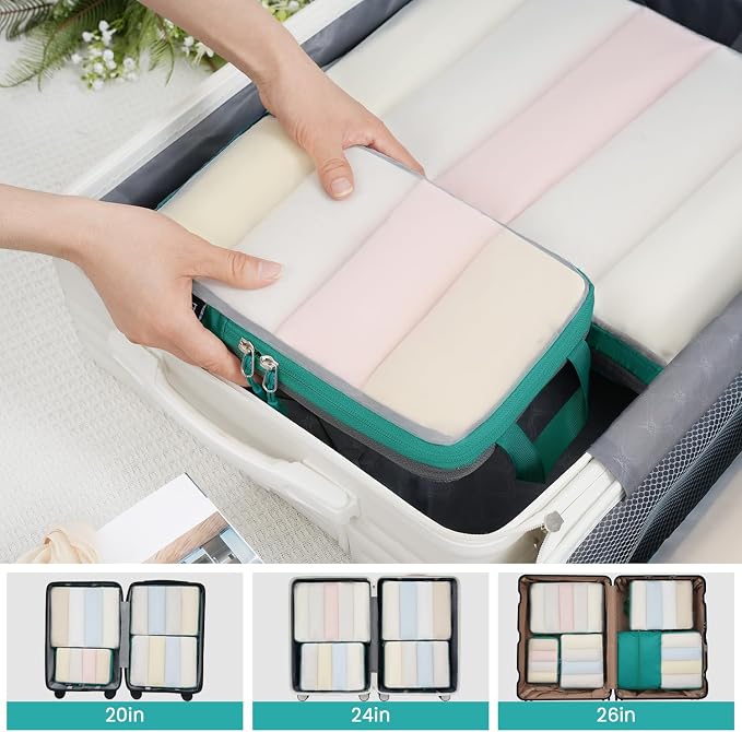 BAGAIL 6 Set Ultralight Compression Packing Cubes Packing Organizer