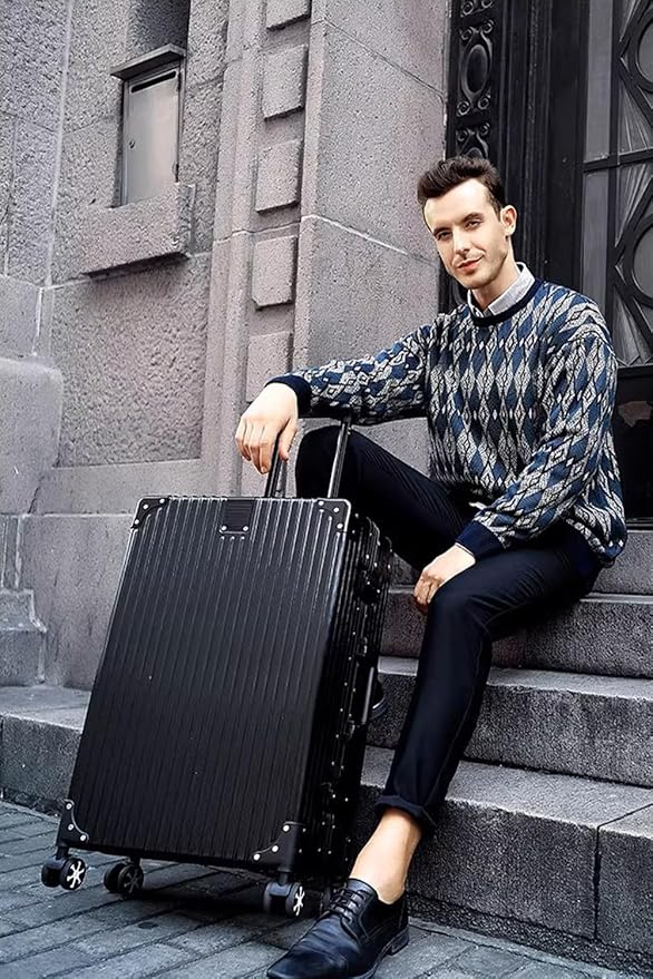 HotWay Carry On Luggage with Aluminum Frame, 20 Inch PC Hard Shell Suitcase