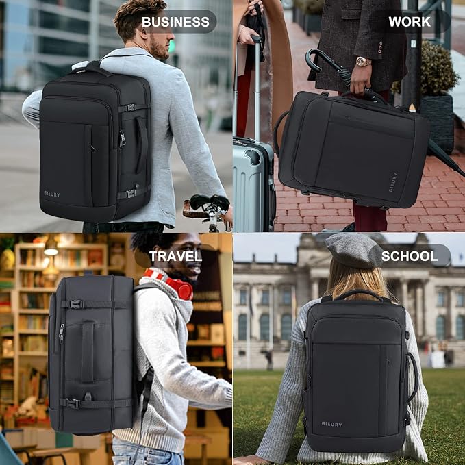 Carry On Backpack, 50L Travel Backpack, Luggage Backpack TSA Flight Approved