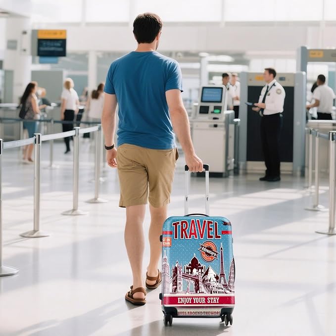 WUJIAONIAO Travel Luggage Cover Baggage Suitcase Cover Protector Skins 18-32