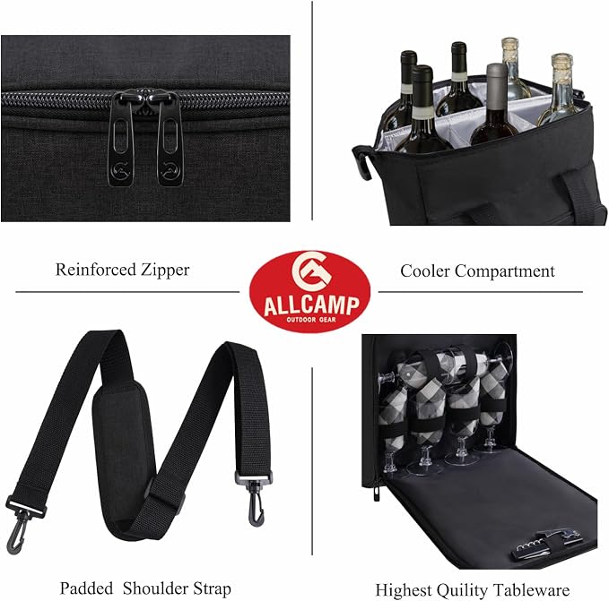 ALLCAMP 6 Bottle Wine Gift Bag