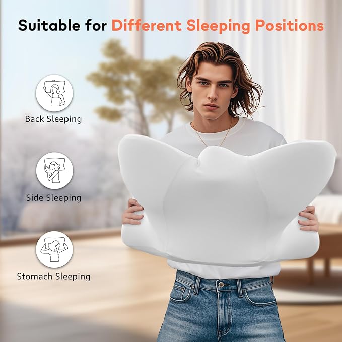 Dual-Height Cervical Neck Pillow